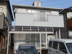 春日井市Ｈ様邸、外壁屋根塗装工事、施工前、外観写真